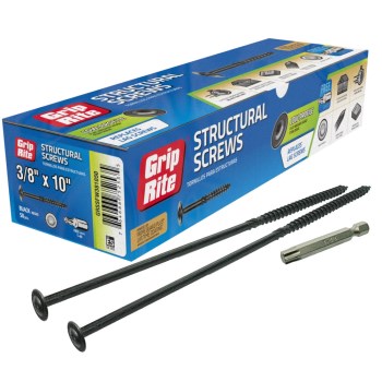 Grip-Rite Flathead Wood Screw - 3/8x10"