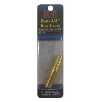 K-T Industries Brass Hose Splicer, 3/8" ID
