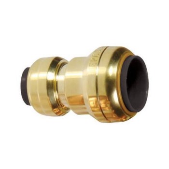 Push Fit Lead-Free Brass Coupling - 3/8" x 1/2"