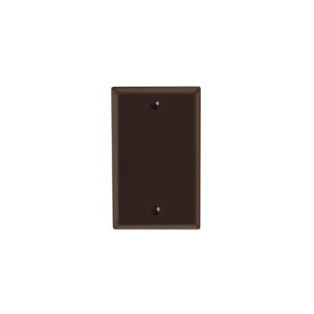 Leviton 1-Gang Blank Wall Plate, Brown - Standard Size
