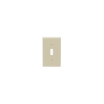 Single Toggle Switch Plate, Ivory - 1 Gang