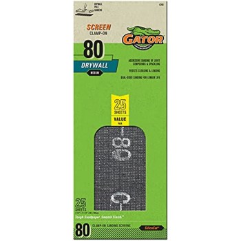 Drywall Sanding Screen   4-1/4" x 11-1/4"   80 Grit
