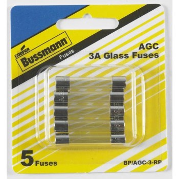 Glass Tube Fuse  5pk Card
