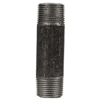 Pipe Nipple, Black Steel - 1/2" x 5"