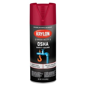 Krylon OSHA Safety Spray Paint, Red - 12 oz