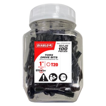 Diablo Torx Drive Bit - T20 x 1", 100-Pack
