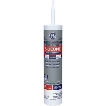 GE Silicone Tub & Tile Sealant, Clear - 10.1 oz