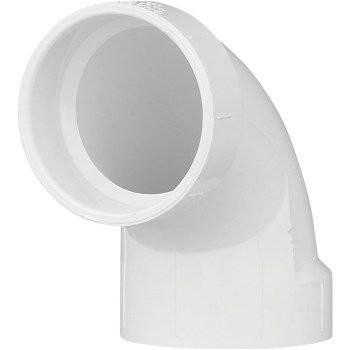 Charlotte Pipe PVC DWV 90-Degree Elbow, Hub x Hub - 2"