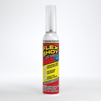 Flex Shot Rubber Adhesive Sealant, Clear - 8 oz