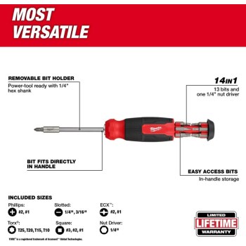 14-In-1 Multi-Bit Screwdriver