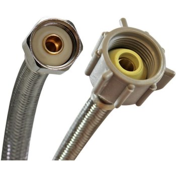 Fits-All Braided Stainless Steel Toilet Connector - 1/2" FIP x 20"