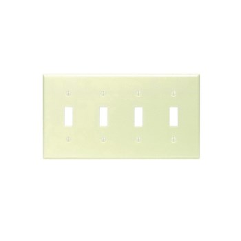 4-Gang Toggle Switch Wall Plate - Ivory