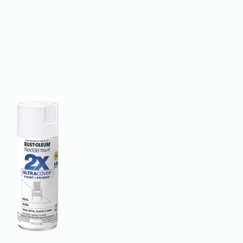 Painter's Touch 2X Spray Paint  Gloss White   12 oz
