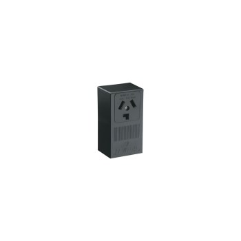 Surface Mount Receptacle, Grounded - 30 Amp, Black