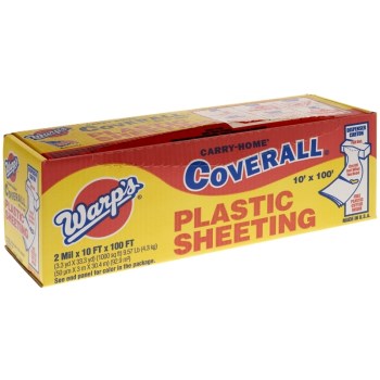 Poly-cover Polyethylene Sheeting, 10' x 100' x 2 mil