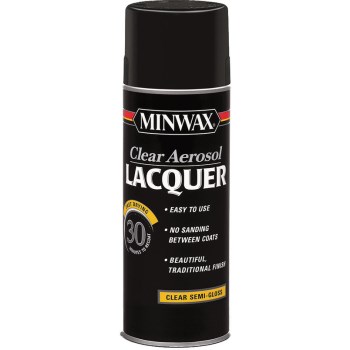 Minwax 15205 Aerosol Lacquer, Clear Semi-Gloss ~ 12.25-oz Aerosol Spray