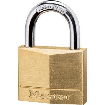 Master Lock Solid Brass Padlock, Keyed Alike - 1-9/16", 4pk