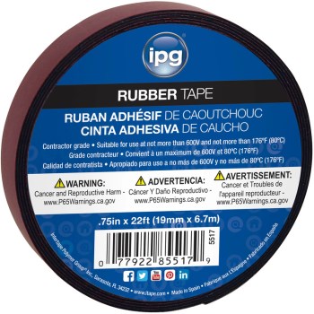 Intertape Rubber Electrical Tape, Black - 3/4" x 22 Ft
