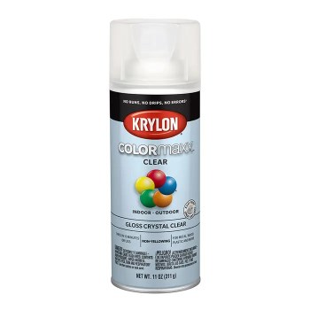 Krylon COLORmaxx Spray Paint, Gloss Crystal Clear - 12 oz