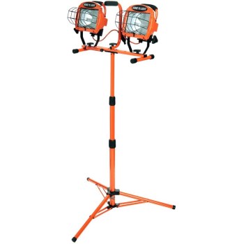 Designer's Edge Brand Twin Head Halogen Telescoping Work Light