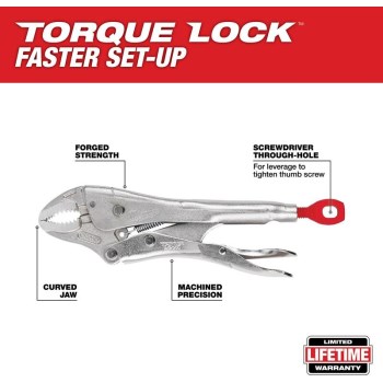 Milwaukee Torque Lock Curved Jaw Locking Pliers   5"