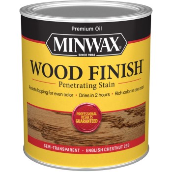 Minwax 70044 Semi- Transparent Wood Stain, English Chestnut ~ Quart