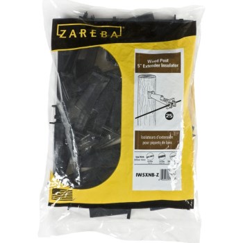 Zareba Nail-On 5" Extender Insulator, Black - 25pk