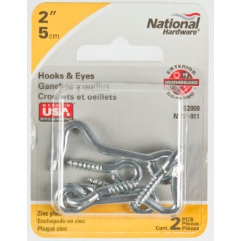 Zinc Hook & Eye ~ 2"