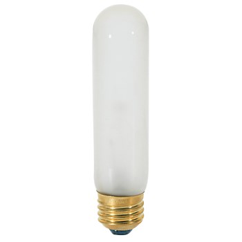 Tubular Incandescent Bulb, T10 E26 - 40W Frosted
