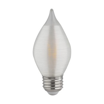 Satco C15 LED Decorative Bulb, Satin Spun - 4W