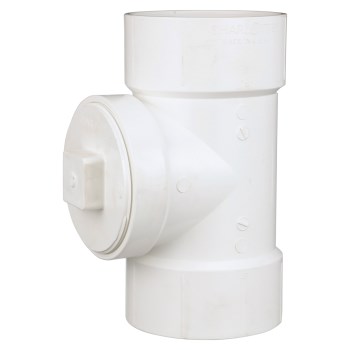 PVC DWV Cleanout Tee with Plug - 3"