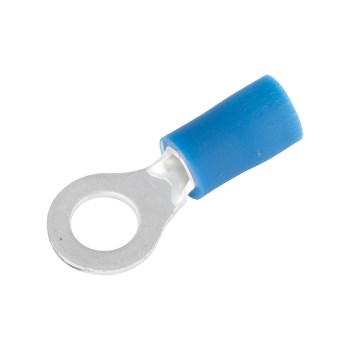 Vinyl Ring Terminal, Blue 16-14 AWG - #8-10 Stud, 22pk