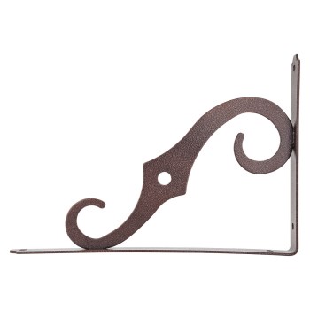 Ornamental Shelf Bracket, Antique Bronze - 10" x 7"