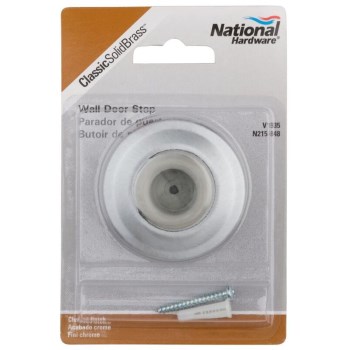 Solid brass/Chr Wall Door Stop, Visual Pack 1935 