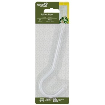 White Ceiling Hook, Visual Pack 2666 6 inches