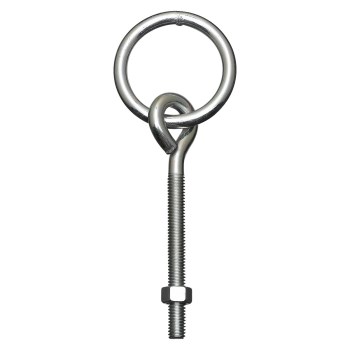 Ring with Eye Bolt & Nut, Zinc Plated - 3/8" x 5-1/8"