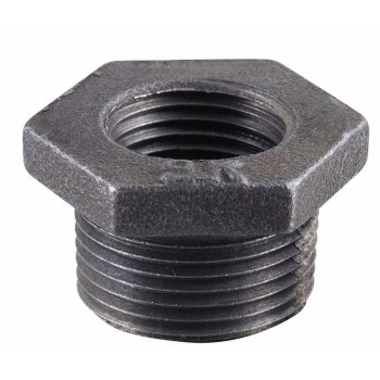 Anvil/Mueller Malleable Hex Bushing, Black - 1-1/4" x 3/4"