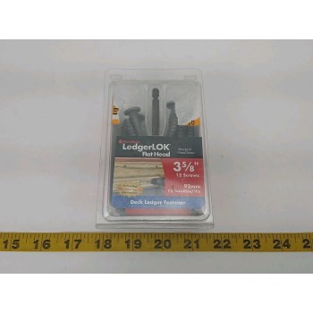 FastenMaster LedgerLok Flat Head Screw 12pk - 3-5/8"