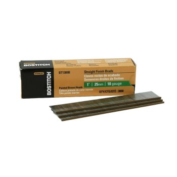 Bostitch 18-Gauge Brad Nails, Bulk Box - 1"