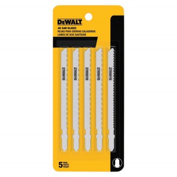 DeWalt Fast Wood T-Shank Jig Saw Blade - 4" x 6 TPI, 5pk