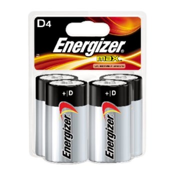 D Batteries, Alkaline - 4pk