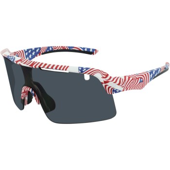 Holeshot Safety Glasses - American Flag, Smoke Lens