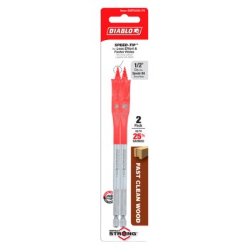 Diablo Spade Bit - 1/2" x 6", 2pk