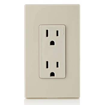 Decora Grounded Duplex Receptacle - Light Almond
