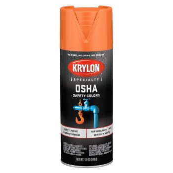 Krylon OSHA Safety Spray Paint, Orange - 12 oz