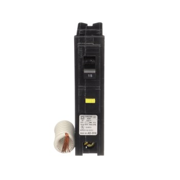 Square D Homeline Single Pole GFCI Breaker - 15 Amp