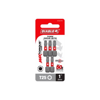 Diablo Torx Drive Bit - T25 x 1", 5-Pack