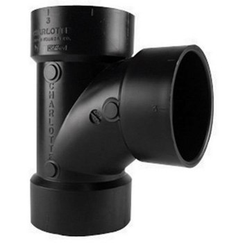Charlotte Pipe ABS DWV Sanitary Tee  All Hub   2"