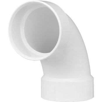 Charlotte Pipe PVC DWV 90-Degree Long Sweep Elbow 4"