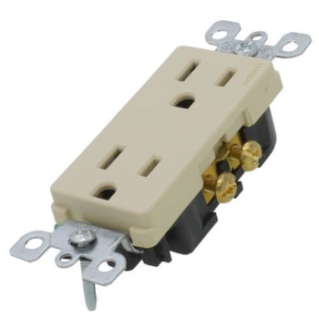 Decora Grounded Duplex Receptacle - Ivory